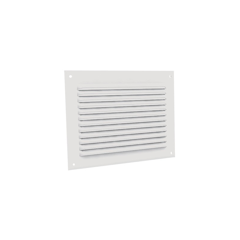 Gitter mit Schutzdach aus vorlackiertem Aluminium weiß GA BL 200 x 200- ANJOS - 6705