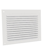 Gitter mit Schutzdach aus vorlackiertem Aluminium weiß GA BL 200 x 200- ANJOS - 6705