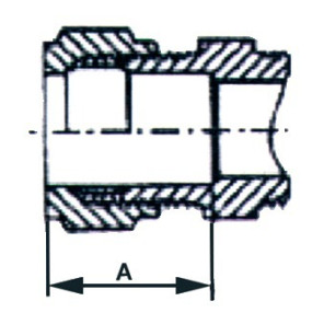 Schneidringverschraubung Gerade F3/8 x Rohr 8mm- DIFF - 601607  - (X2)