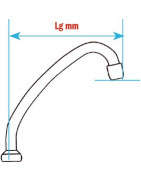 Anschluss und Schwanenhals Luxus-Schwanenhals F20/27 x 200mm- DIFF - 99231